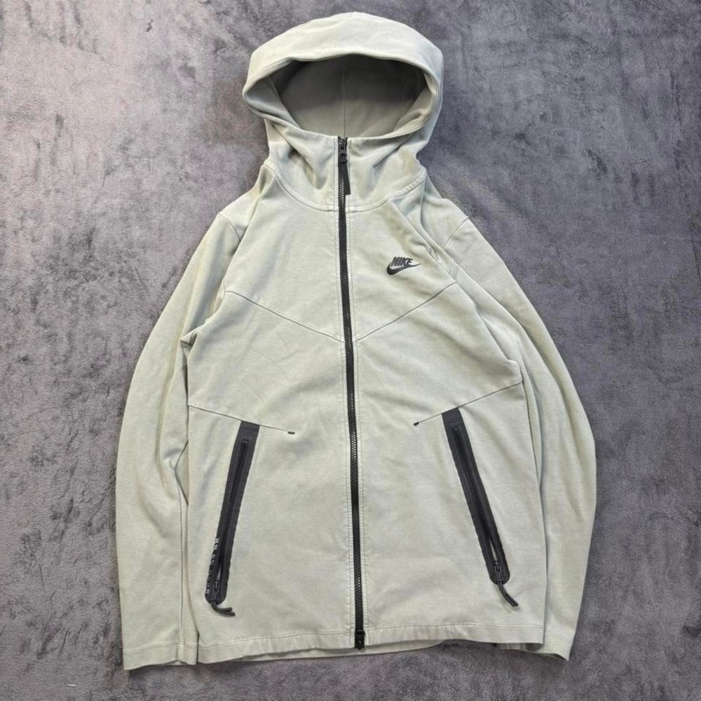 Nike Tech Fleece Full Zip Hoodie Mens small Gray Taped Zip Streetwear
